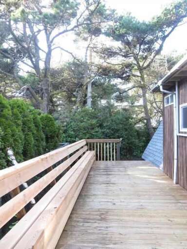 built in benches on deck