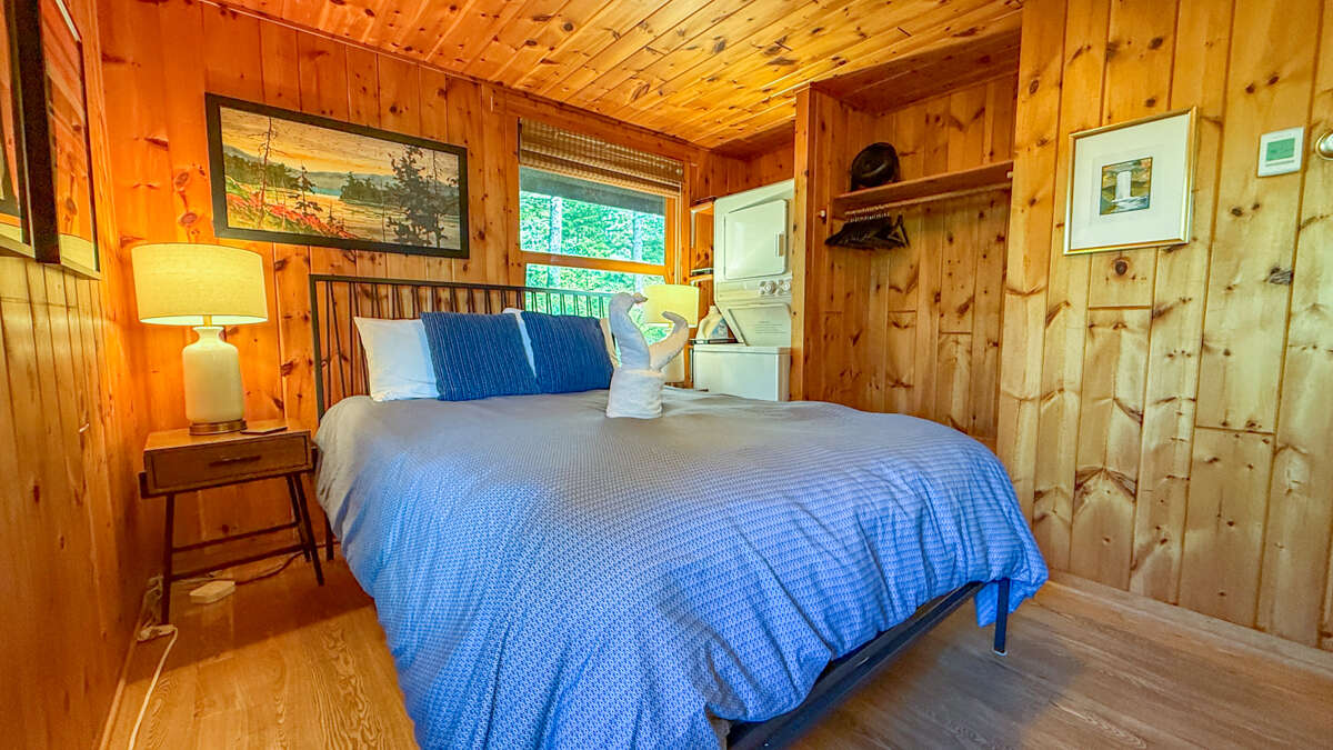 The washer and dryer is located in Bedroom 1. The washer and dryer is located in Bedroom 1.