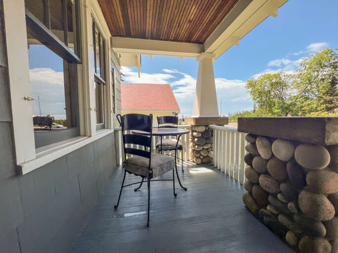 Enjoy the front deck with peek-a-boo Lake Superior views.