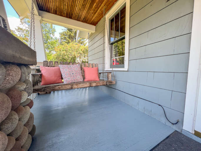 Front porch swing.