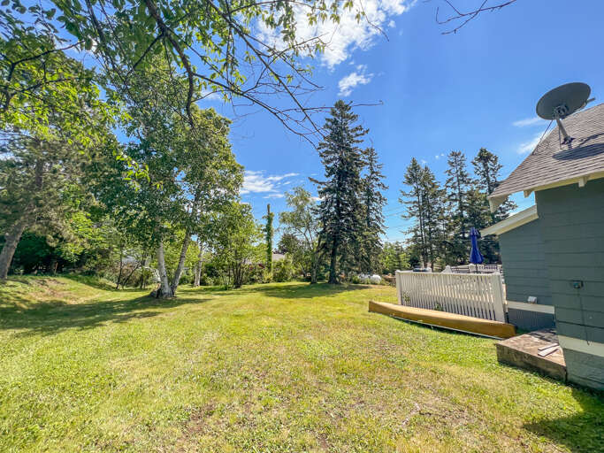 The kids will love the backyard.