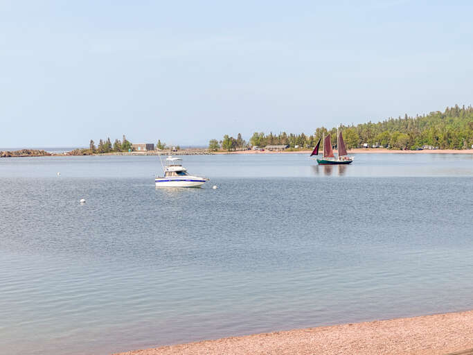 Enjoy great views of the Grand Marais Harbor from Cobblestone Cove 2.