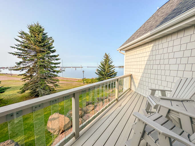 Enjoy the Lake Superior views from the balcony.