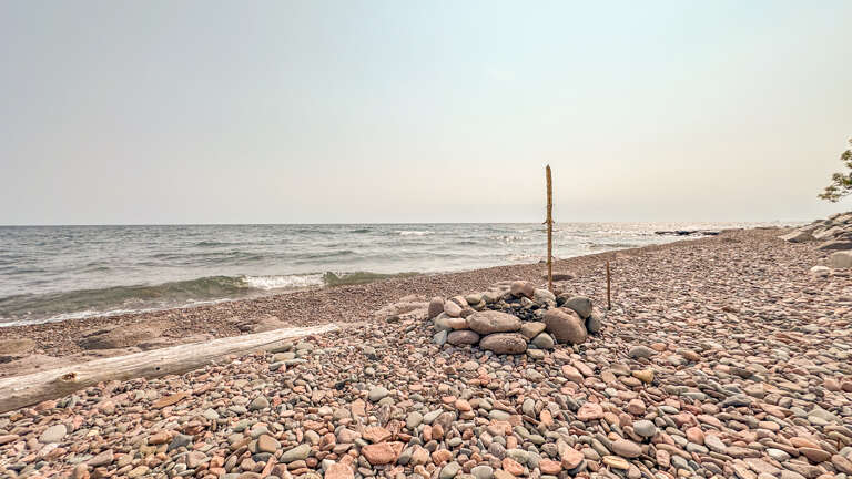Enjoy a campfire on the beach.