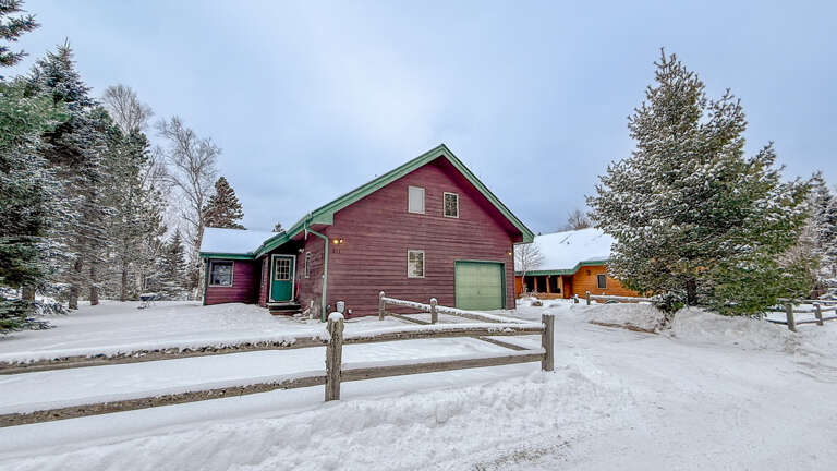 The home as you will see it when you arrive in the winter months.