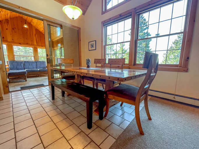 Enjoy a delicous home cooked meal at the dining room table