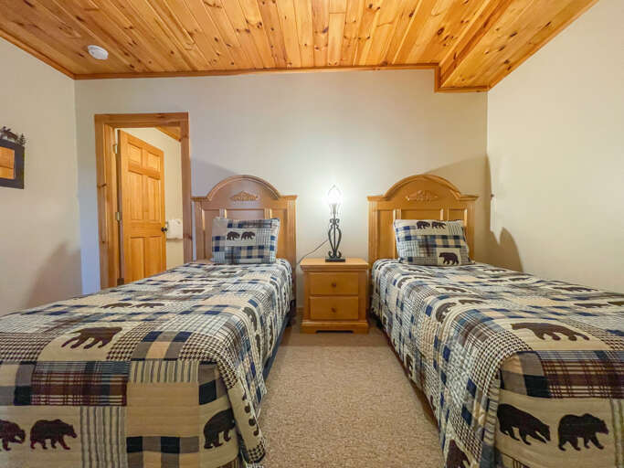 Two twin beds perfect for families with kids.