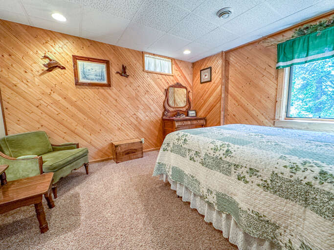 There is a queen bed in bedroom 3.