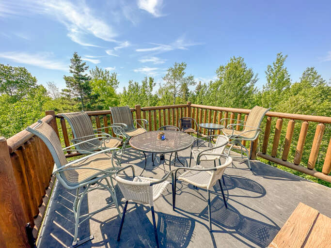 Seating for everyone on the second level of the Eagle's Nest.