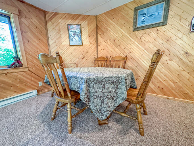 Game table in the lower level family room.
