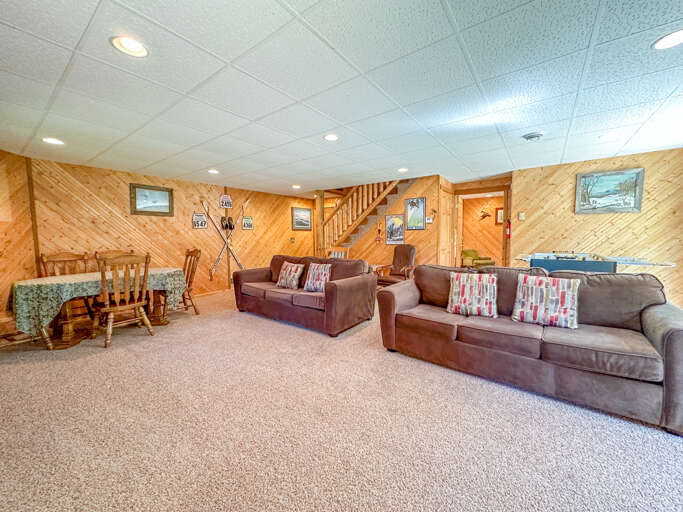 Head downstairs to the lower level.