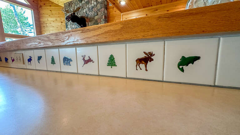 Custom Northwoods tile in the kitchen.