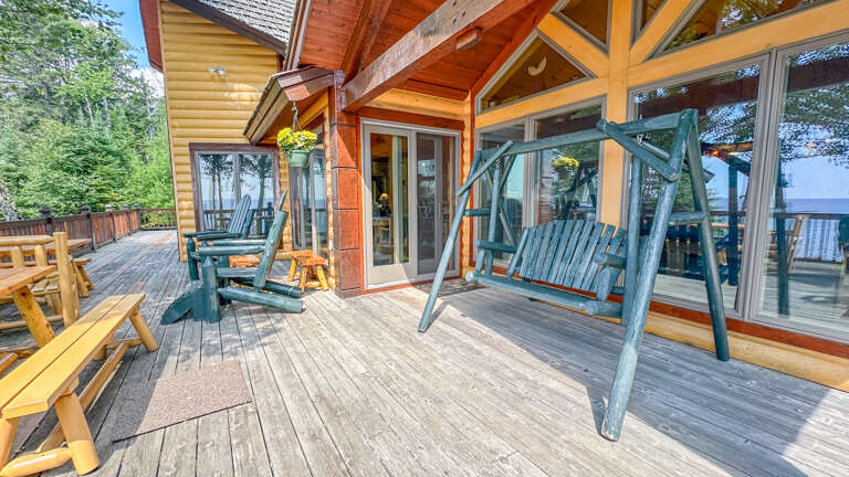 Relax on the swing or enjoy a meal on the deck.