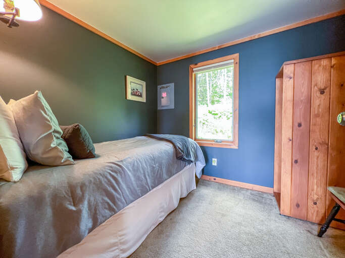 Bedroom 2 has a twin bed.