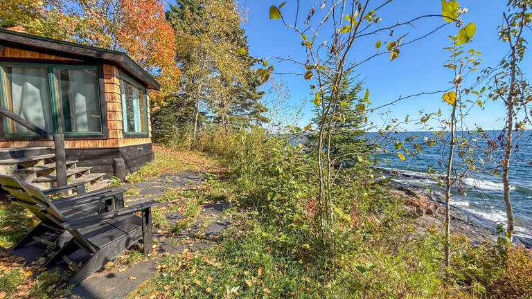 Enjoy your morning coffee on the lake facing patio.