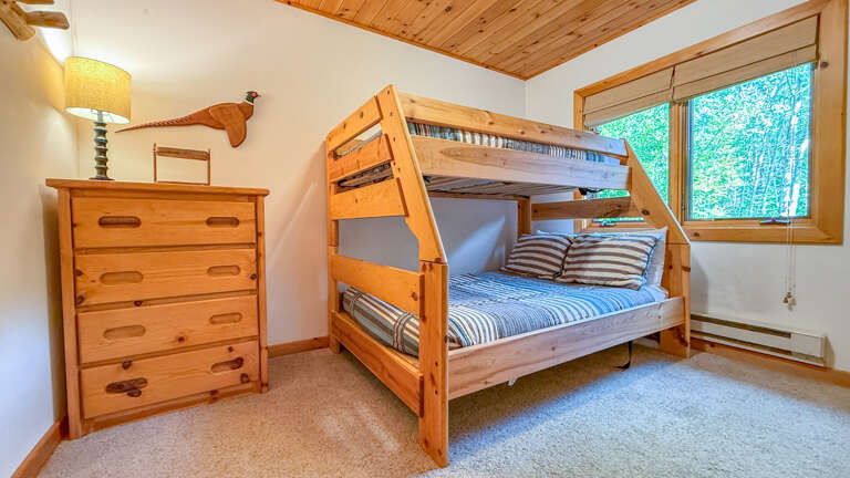 Bedroom 3 has Full Over Twin Bunk Beds