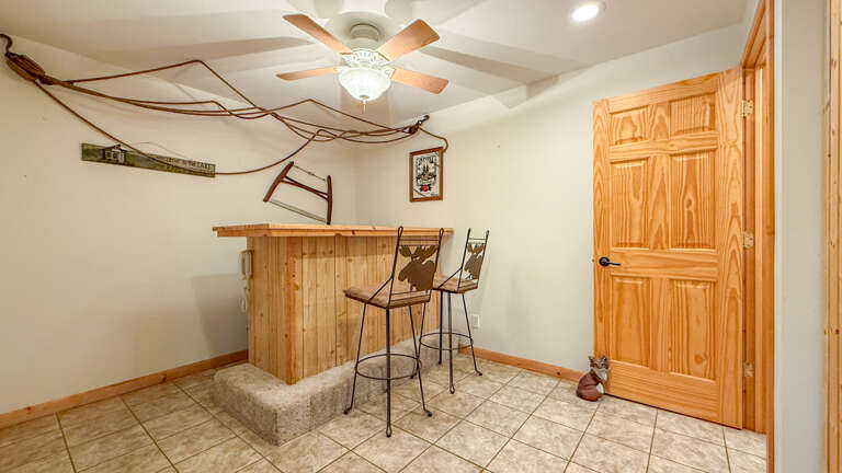 Bar area in the lower level.