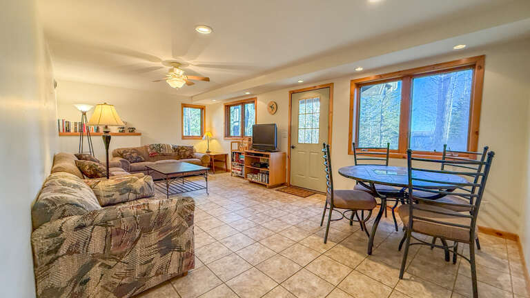 Living room on the lower level.