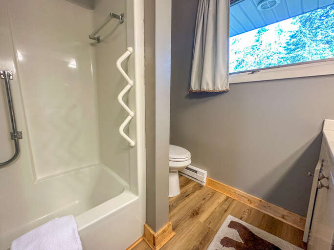 Bathroom 1 on the main level. Bathroom 1 on the main level.