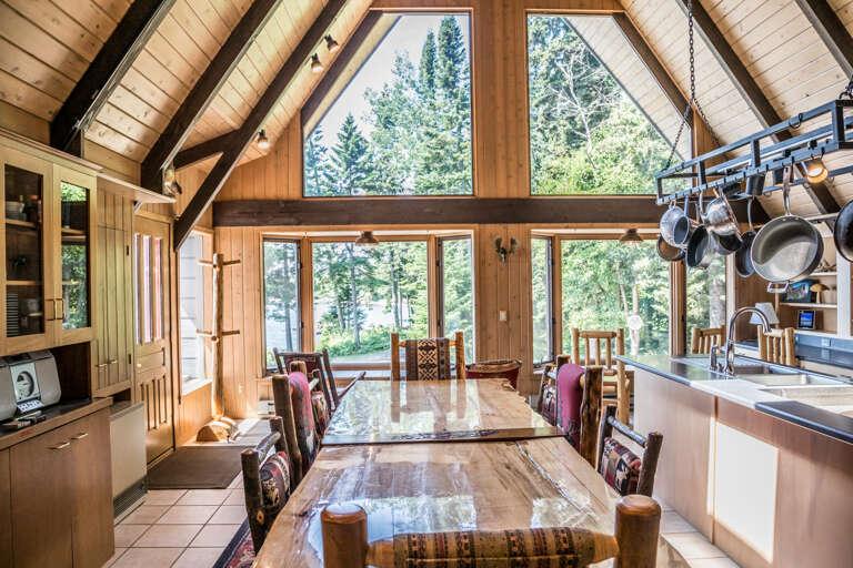 There is a beautiful agate inlay in the dining room table- a custom feature you won't find anywhere else. There is a beautiful agate inlay in the dining room table- a custom feature you won't find anywhere else.