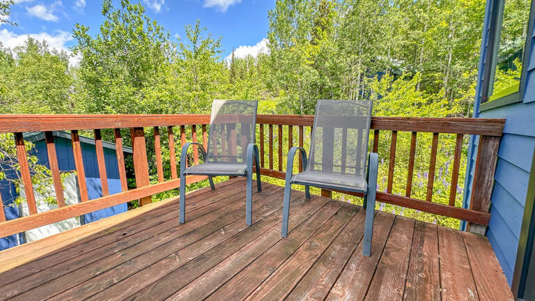 Balcony off of the Mountainside Suite.