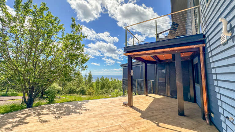Front deck of Blue House.