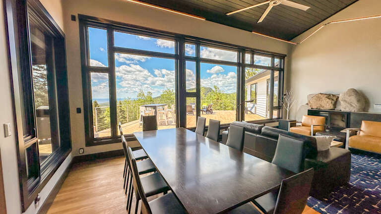 View of Moose Mountain and Lake Superior from the dining/living room windows.