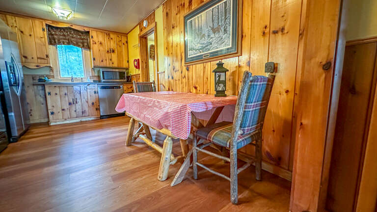 Additional dining space in the kitchen.