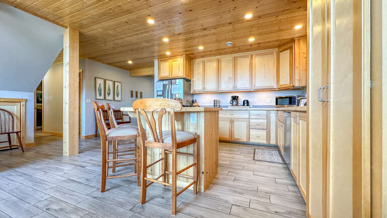 Seating at the kitchen island. Seating at the kitchen island.