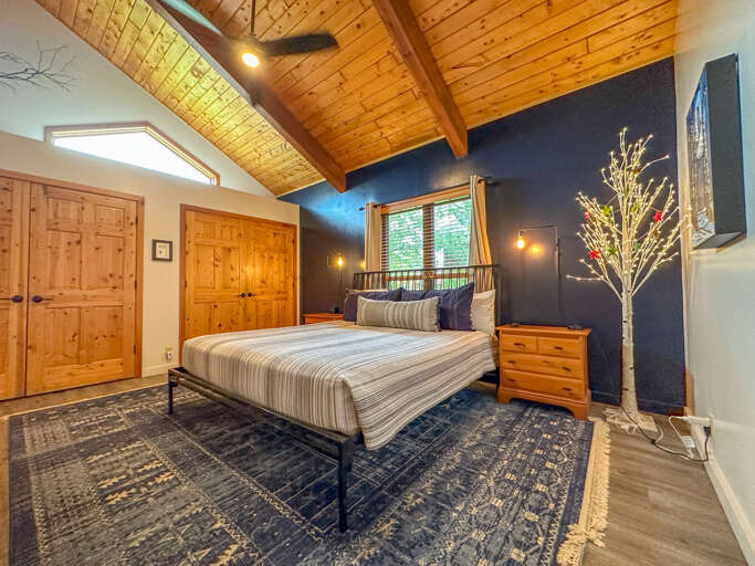 Bedroom 1 has a king bed.