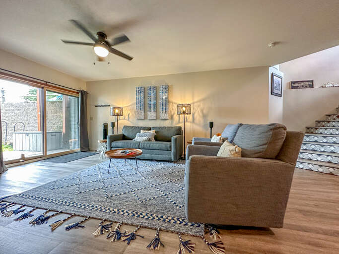 Lower level living room.