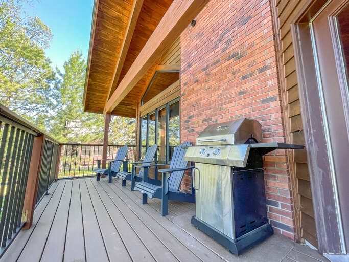 Located just off of the dining room is the balcony