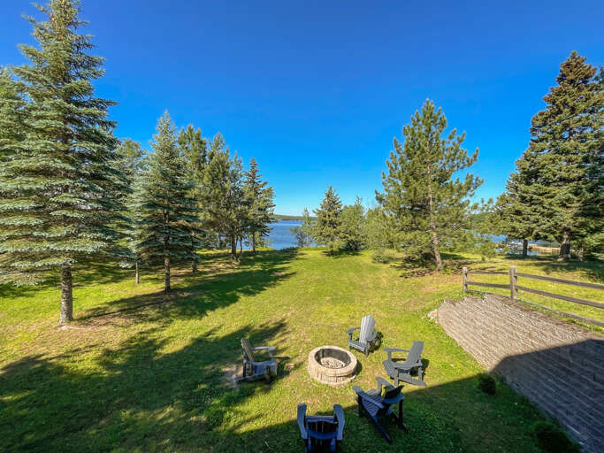 Relax and watch the lake as you drink your morning coffee