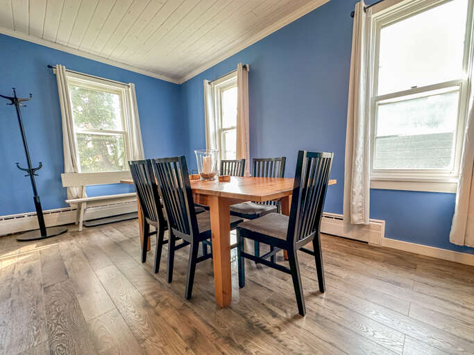 The dining room is great for enjoying a family dinner or have a family game night.