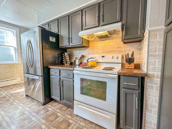 Kitchen of Grand Marais Retreat.