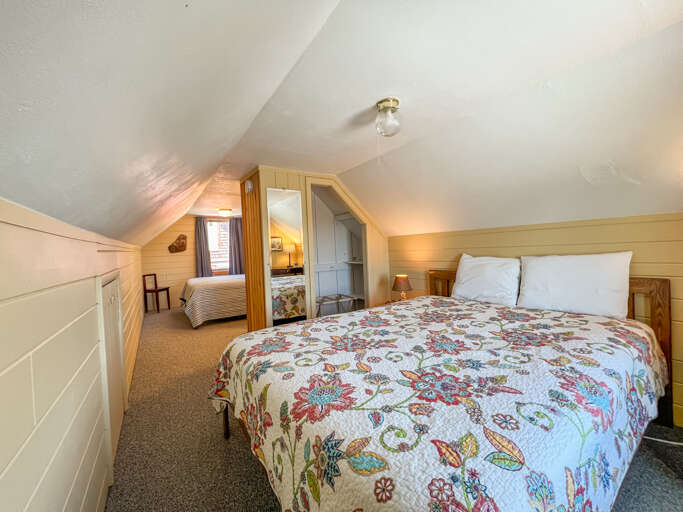 The two sleeping areas are open to one another.