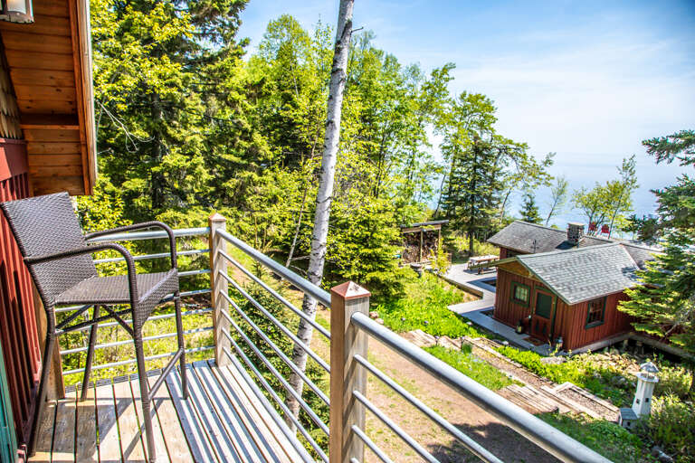 Beautiful Lake Superior views from the loft balcony.