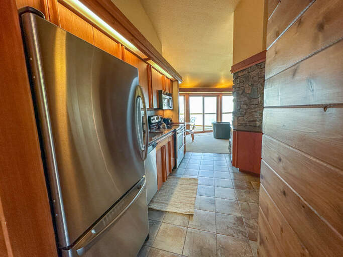 This is the view of the unit from the entryway.