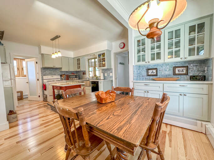 Dining room and kitchen Dining room and kitchen