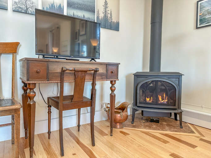 TV and gas fireplace TV and gas fireplace