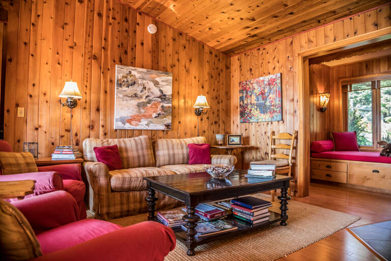 The living room offers plenty of room for the whole family to relax together.