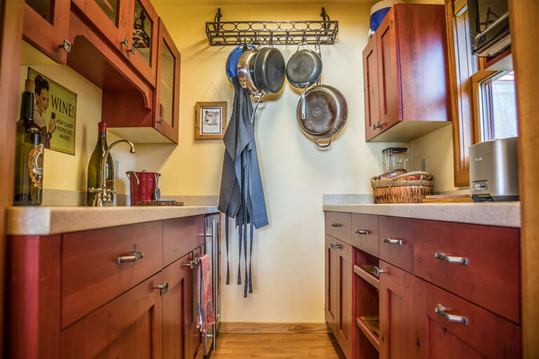 Serenity House also has a butler's pantry with a wine cooler.