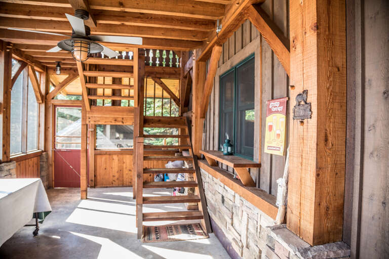 A set of stairs leads you up to Serenity Loft.
