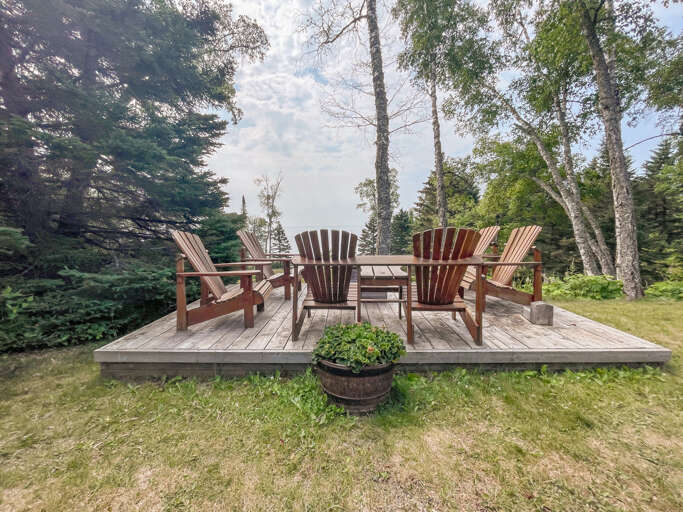 The outdoor seating area is shared with Serenity Loft. The outdoor seating area is shared with Serenity Loft.
