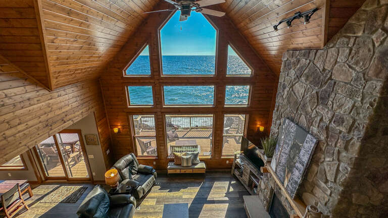 Incredible views of Lake Superior from the 2-story windows.