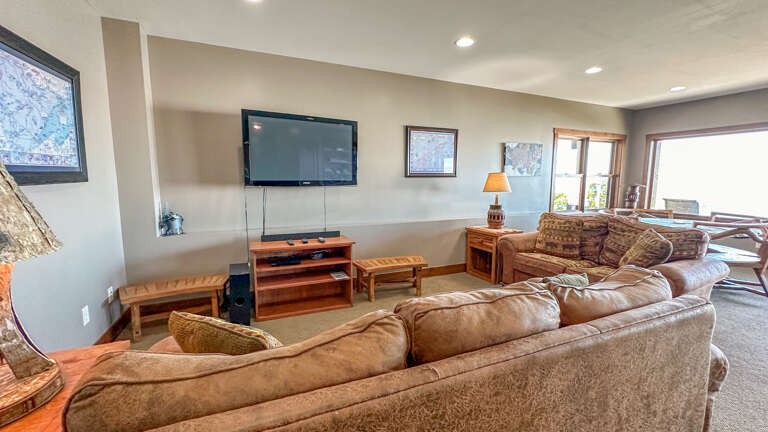 Living room on the lower level.
