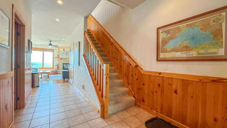 Stairs to the upper level.