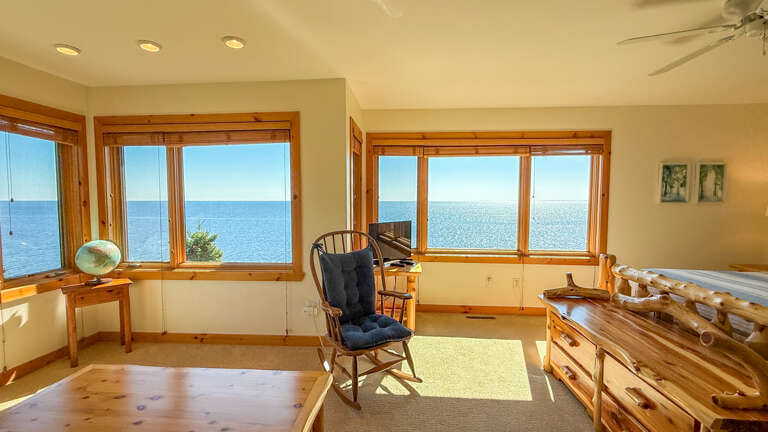 TV and sitting area in the Primary Bedroom.