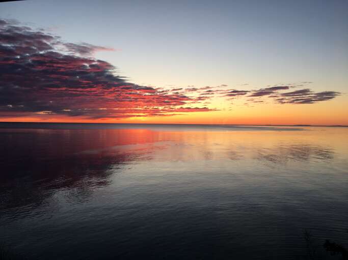 This unit faces southeast, so depending on the time of the year you can enjoy both the sunrise and the sunset!