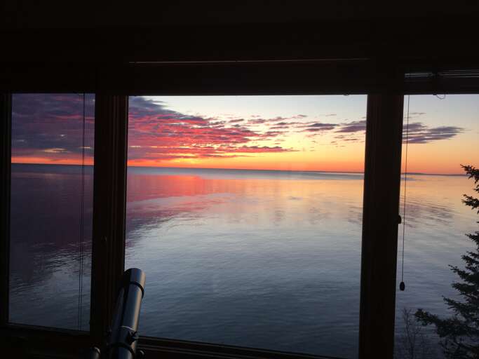 View of the sunrise from Primary Bedroom.